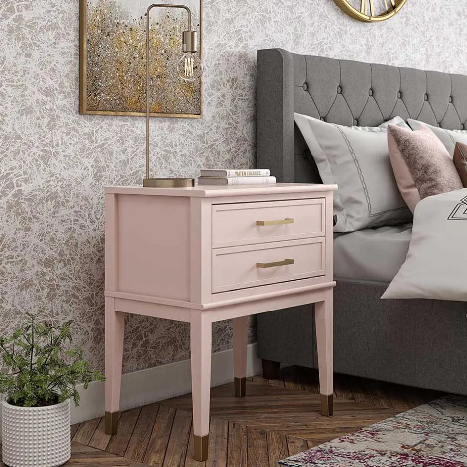 Wohnen Kommode in Rosa mit Gold - Bafata