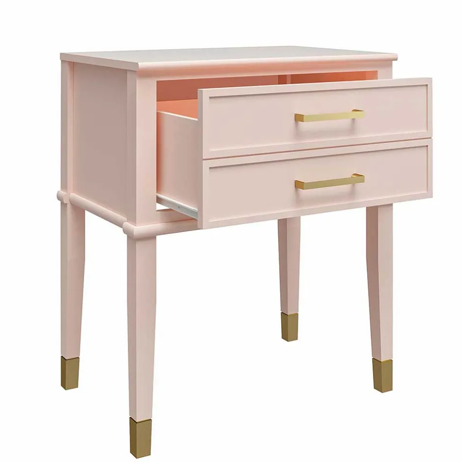 Wohnen Kommode in Rosa mit Gold - Bafata