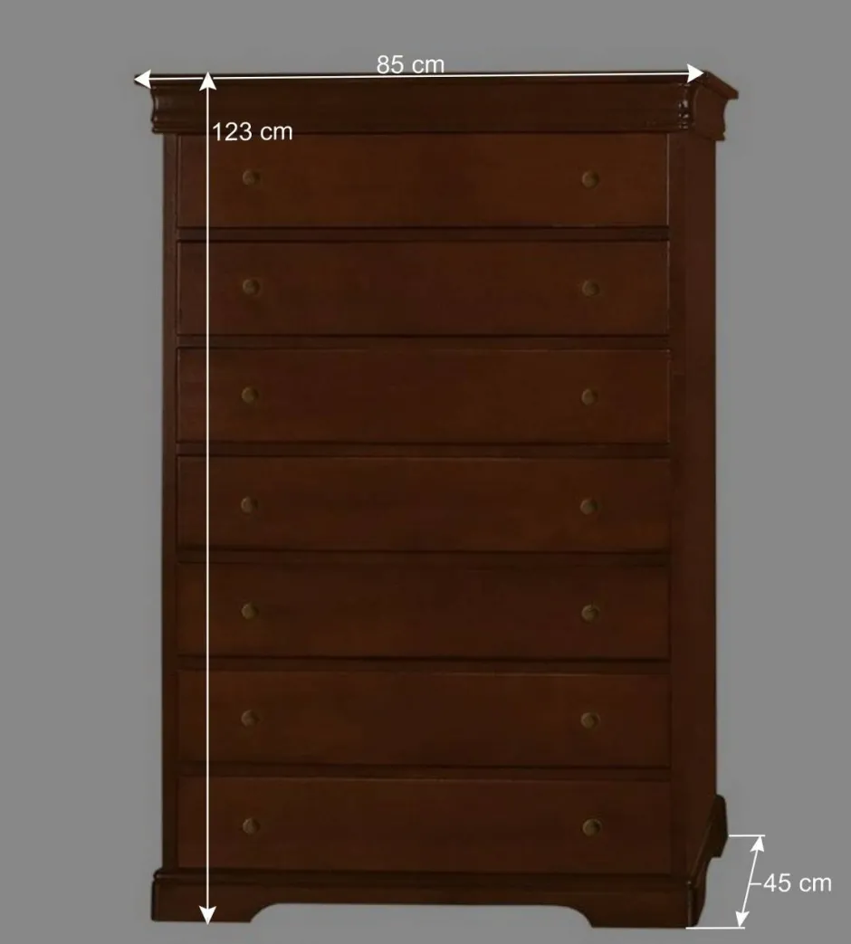 Wohnen Kommode mit acht Schubladen 85x123x45 cm - Lemerzi