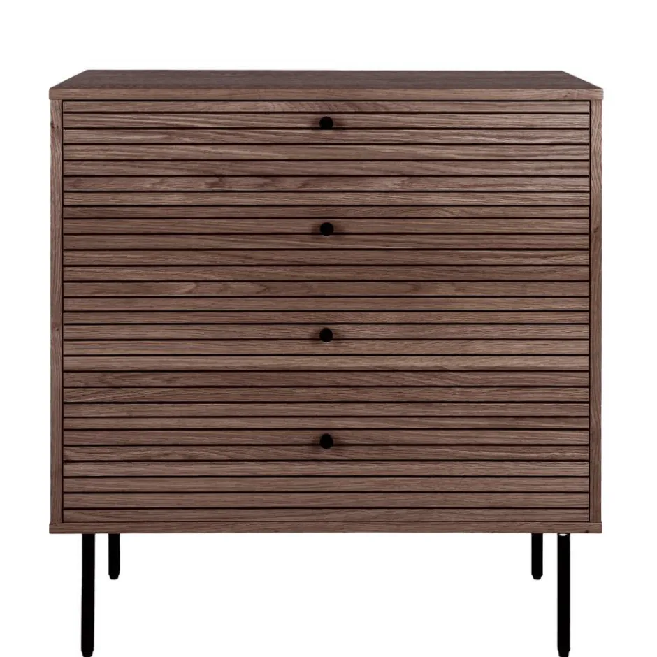 Kommode mit dunklem Furnier in Braun - Wega^Wohnen Discount