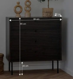 Kommode mit dunklem Furnier in Braun - Wega^Wohnen Discount