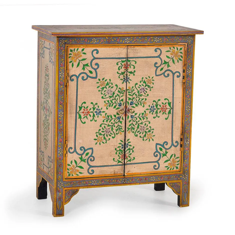 Kommode mit folkloristischen Blumen Motiven - Cacressa^Wohnen New