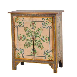 Kommode mit folkloristischen Blumen Motiven - Cacressa^Wohnen New