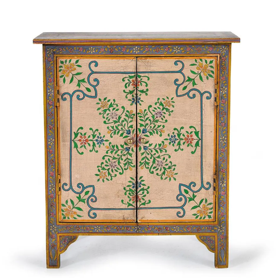 Kommode mit folkloristischen Blumen Motiven - Cacressa^Wohnen New