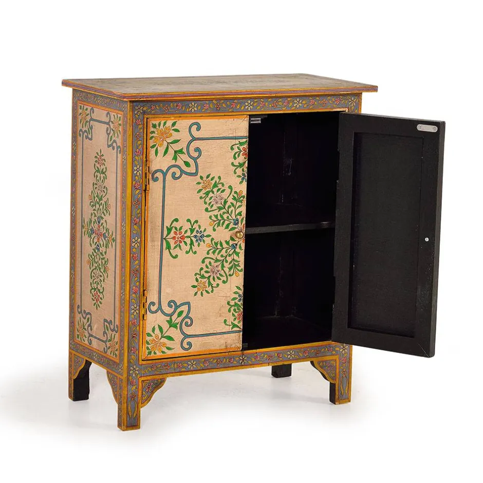 Kommode mit folkloristischen Blumen Motiven - Cacressa^Wohnen New