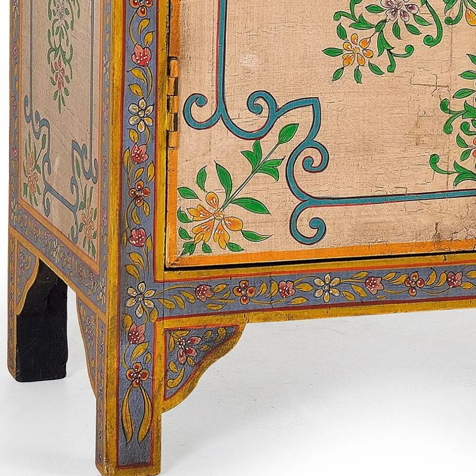 Kommode mit folkloristischen Blumen Motiven - Cacressa^Wohnen New