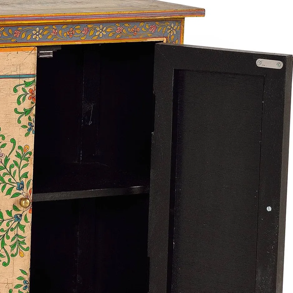 Kommode mit folkloristischen Blumen Motiven - Cacressa^Wohnen New