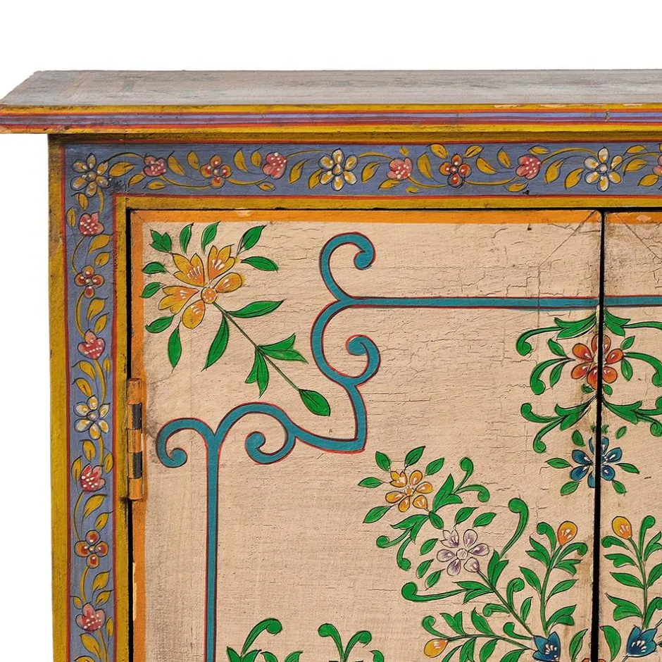 Kommode mit folkloristischen Blumen Motiven - Cacressa^Wohnen New