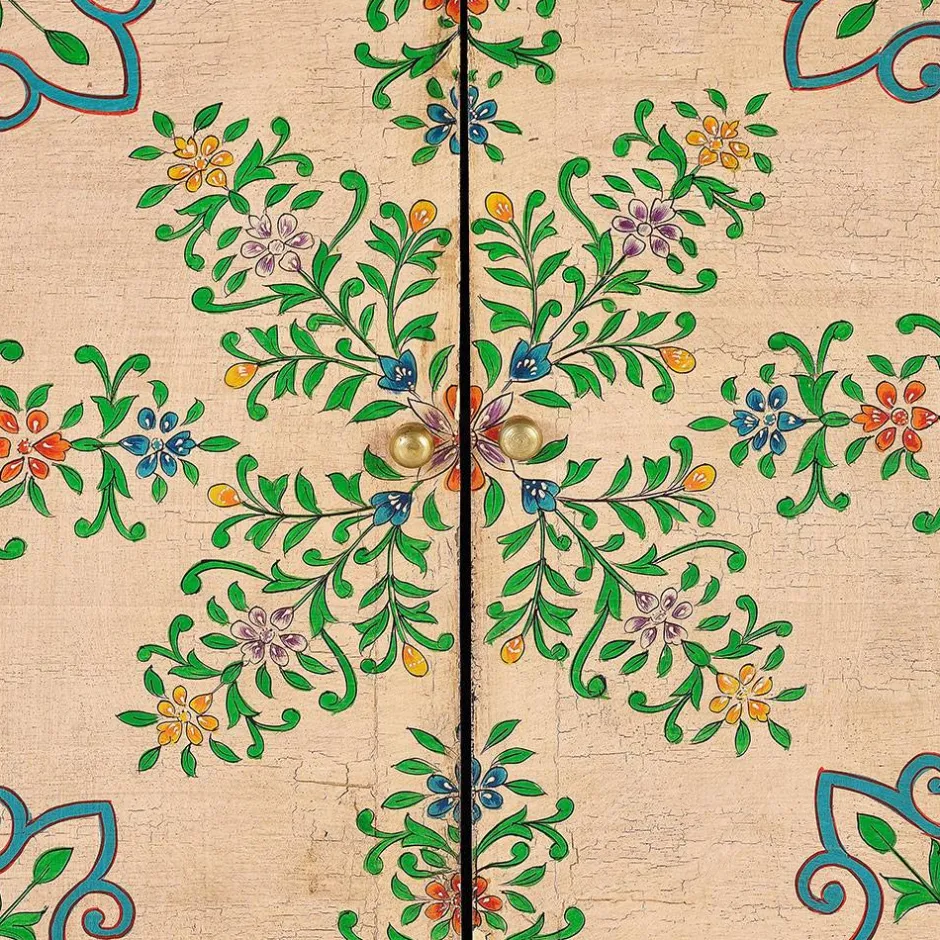 Kommode mit folkloristischen Blumen Motiven - Cacressa^Wohnen New