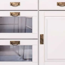 Kommode mit Glas in Weiß & Honig - Brasivon^Wohnen Sale