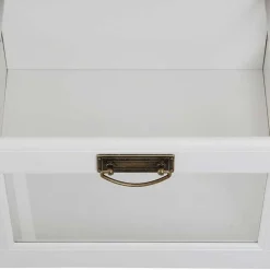 Kommode mit Glas in Weiß & Honig - Brasivon^Wohnen Sale