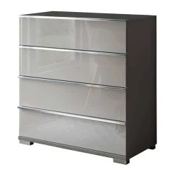 Kommode mit Glasfront in Hellgrau - Korcula^Wohnen Online