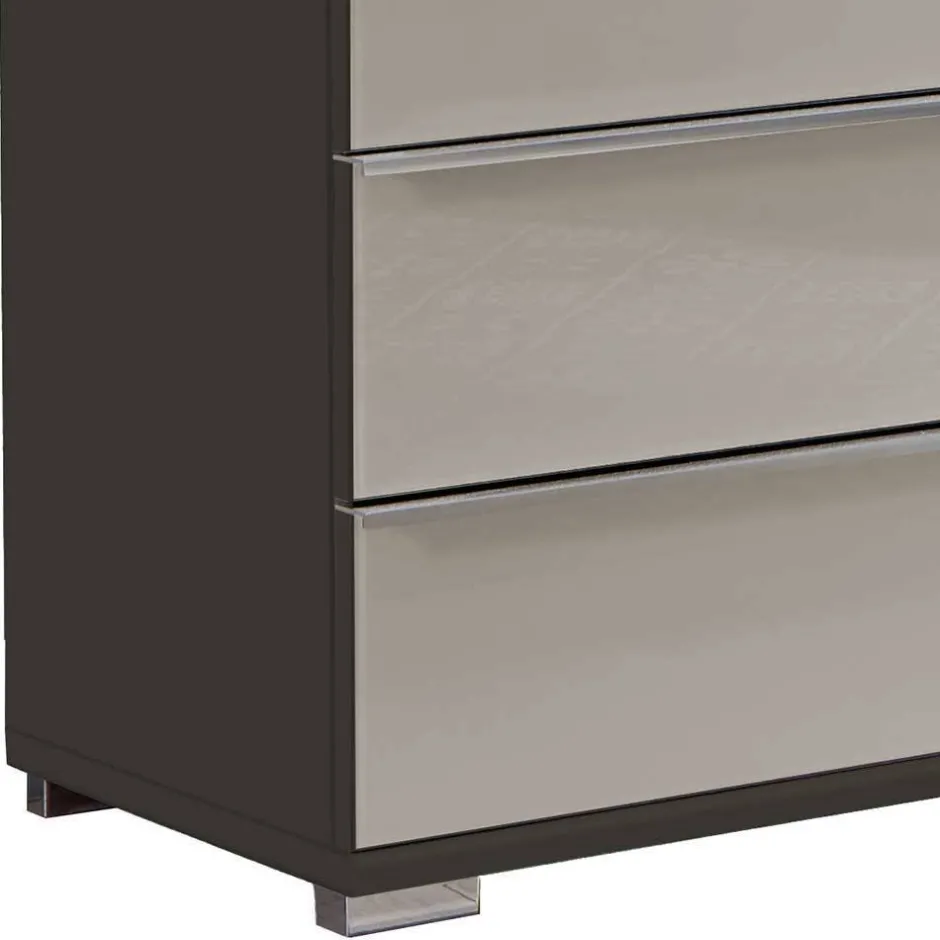 Kommode mit Glasfront in Hellgrau - Korcula^Wohnen Online