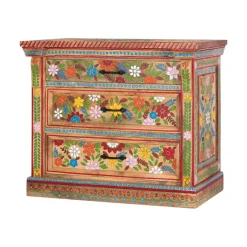 Kommode mit Mustern Blumen und Pfau - Hectos^Wohnen Sale