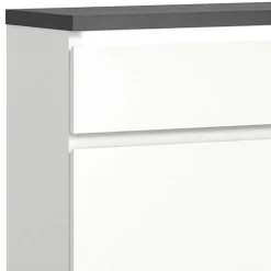 Wohnen Kommode mit Schublade und zwei Schuhklappen - Suad