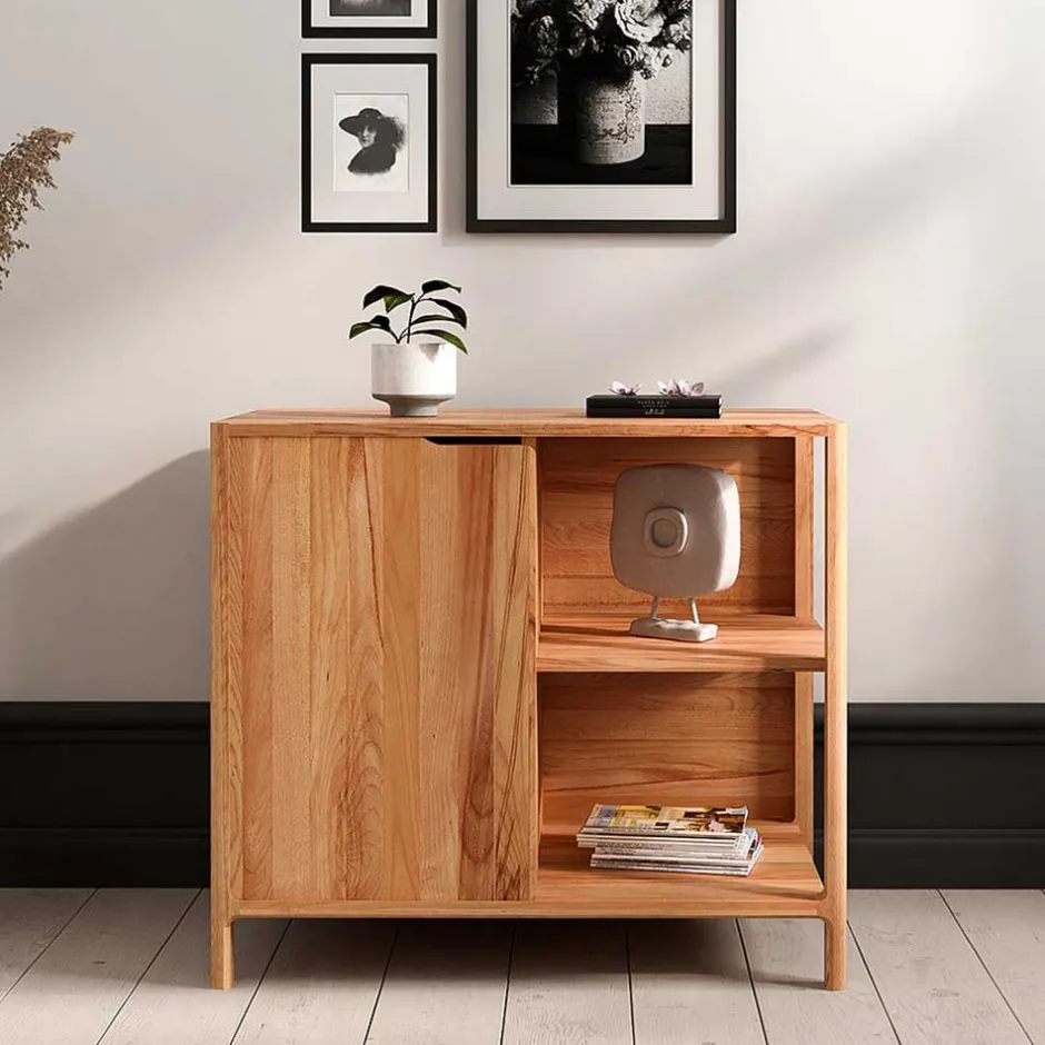 Kommode mit Tür und zwei offenen Fächern - Lana^Wohnen Best