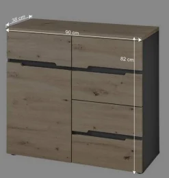 Kommode mit vier Schubladen & Tür - Kuetra I^Wohnen