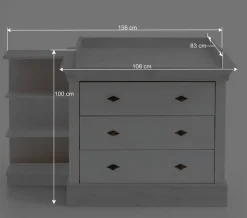 Kommode oder Wickelkommode Landhaus - Satumare^Wohnen Clearance