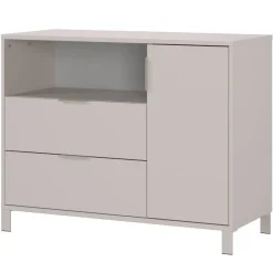 Kinder Wohnen Kommode Wickelkommode in Hellgrau - Afilon