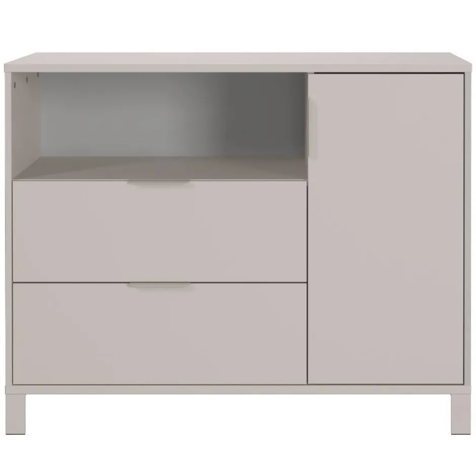 Kinder Wohnen Kommode Wickelkommode in Hellgrau - Afilon