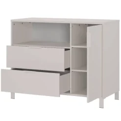 Kinder Wohnen Kommode Wickelkommode in Hellgrau - Afilon