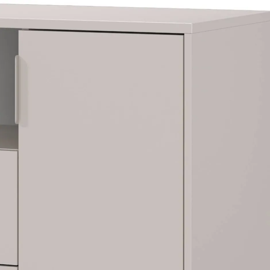 Kinder Wohnen Kommode Wickelkommode in Hellgrau - Afilon