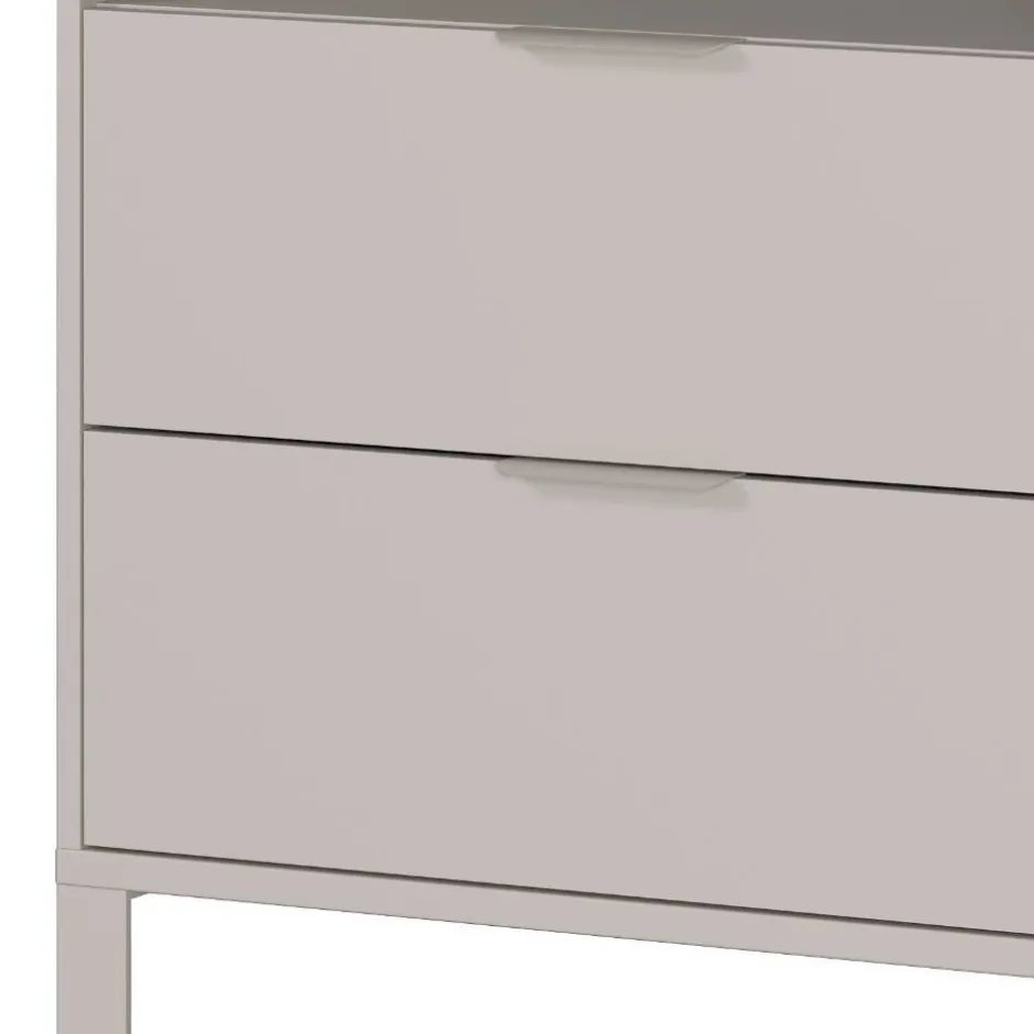 Kinder Wohnen Kommode Wickelkommode in Hellgrau - Afilon