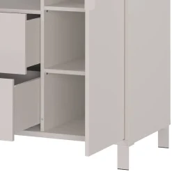 Kinder Wohnen Kommode Wickelkommode in Hellgrau - Afilon