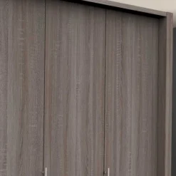 Kompakt Kleiderschrank in Holzoptik Eiche dunkel - Crenba^Wohnen Discount