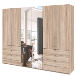 Wohnen Kompakt Kleiderschrank mit Spiegel mittig - Zayun