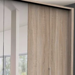 Wohnen Kompakt Kleiderschrank mit Spiegel mittig - Zayun