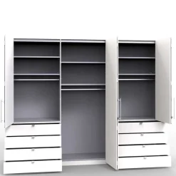 Wohnen Kompakt Kleiderschrank mit Spiegel mittig - Zayun