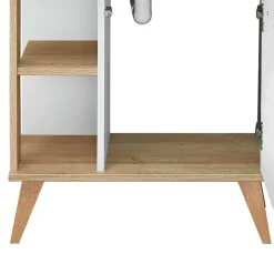 Wohnen Kompakte Badmöbel im Skandi Design - Timur (dreiteilig)