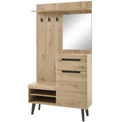 Kompakte Garderobe im Skandi Design - Olcian^Wohnen Outlet
