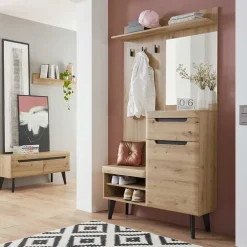 Kompakte Garderobe im Skandi Design - Olcian^Wohnen Outlet