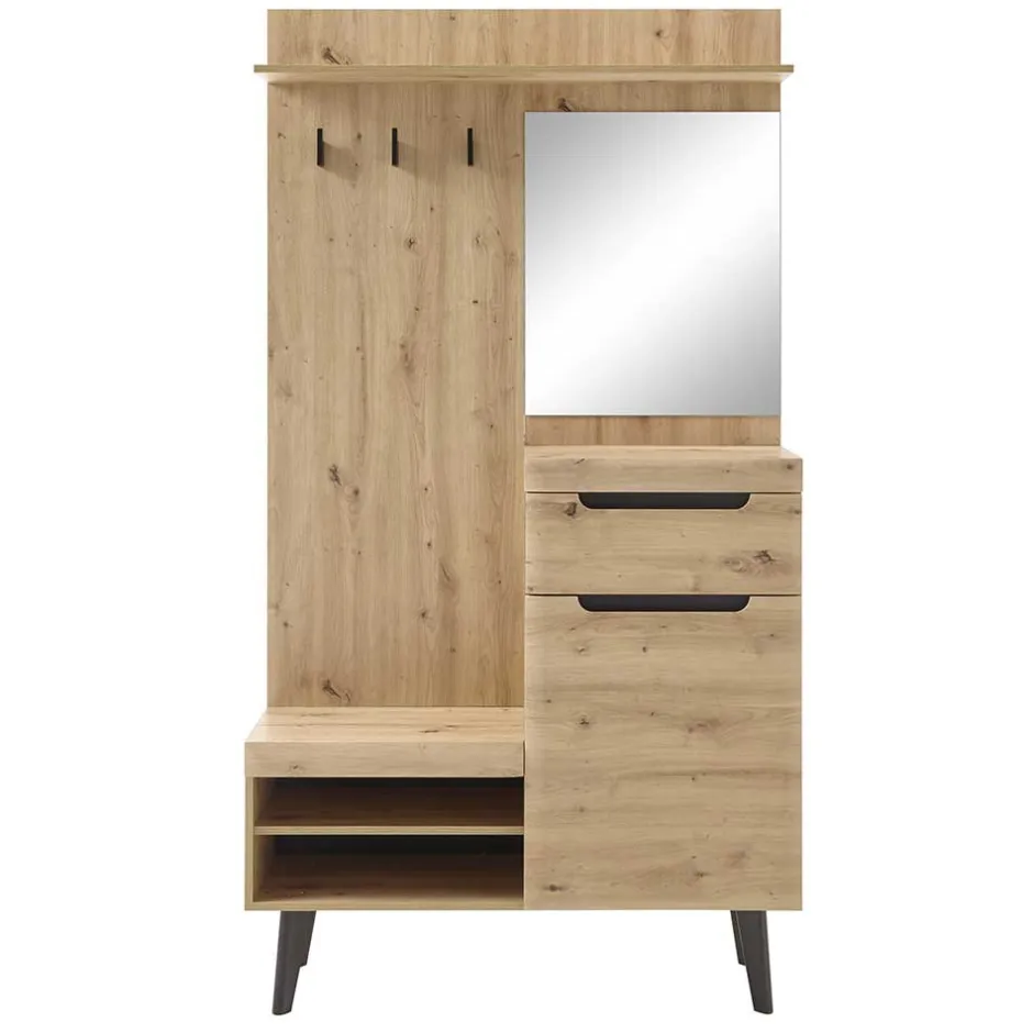 Kompakte Garderobe im Skandi Design - Olcian^Wohnen Outlet