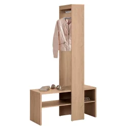 Kompakte Garderobe in Holzoptik Eiche - Alekona^Wohnen