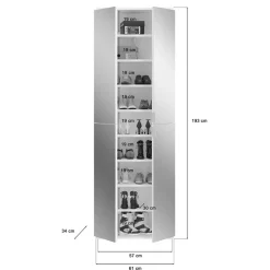 Wohnen Kompakte Schrank Kombi 12-türig - Ejulia (dreiteilig)