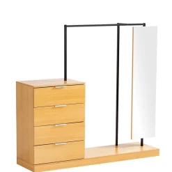 Wohnen Kompakte Standgarderobe mit Spiegel - Jannick