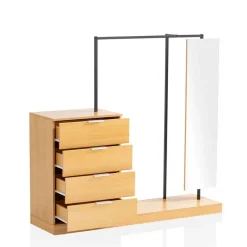 Wohnen Kompakte Standgarderobe mit Spiegel - Jannick