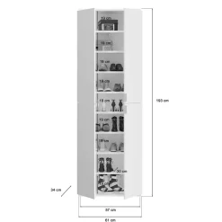 Kompakter Kleiderschrank 122x193x34 cm - Ejulia (zweiteilig)^Wohnen Hot