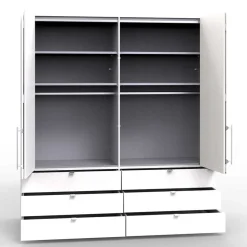 Kompakter Schlafzimmerschrank 200cm breit - Bosays^Wohnen New