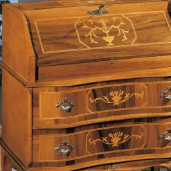 Kompakter Schreibsekretär in Nussbaum Agosto im Barockstil^Wohnen Sale