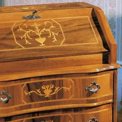 Kompakter Schreibsekretär in Nussbaum Agosto im Barockstil^Wohnen Sale