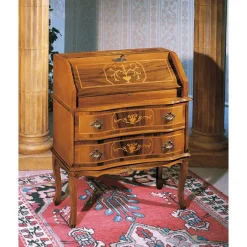 Kompakter Schreibsekretär in Nussbaum Agosto im Barockstil^Wohnen Sale