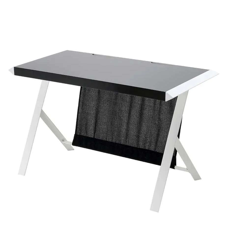 Kompakter Schreibtisch in Schwarz und Weiß - Tulcea^Wohnen