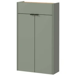 Wohnen Kompaktes Dielenmöbel Set in Graugrün - Point (dreiteilig)