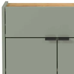 Wohnen Kompaktes Dielenmöbel Set in Graugrün - Point (dreiteilig)