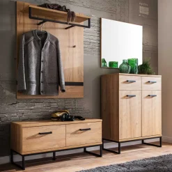 Wohnen Komplett Flureinrichtung im Loft Style - Truvisas (vierteilig)