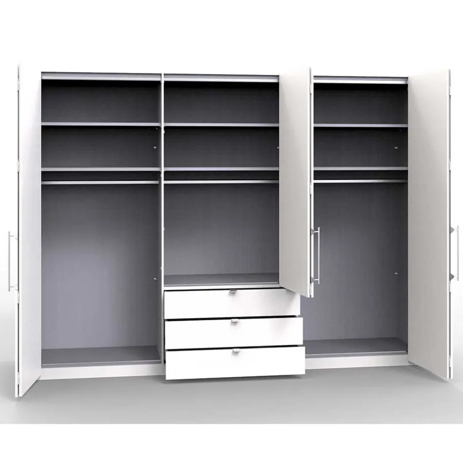 Komplett Schlafzimmer Manchester in Weiß (vierteilig)^Wohnen